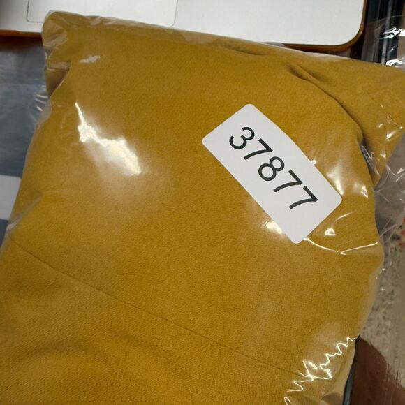 St. Anthony Jacket Women 16 Yellow Button Up Long Sleeve Lined High Neck Casual - Picture 6 of 6